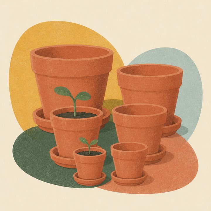 Terracotta Pot Set, 6 Piece